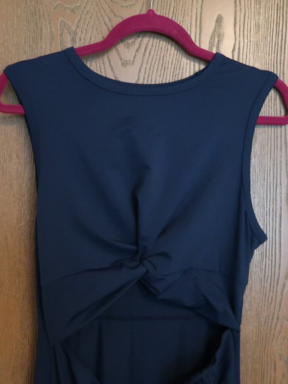 Halara cutout ruched dress navy blue NWT